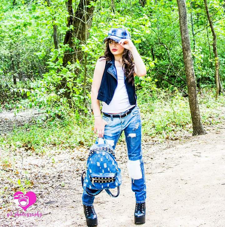 White Fur Girls Distressed Jeans