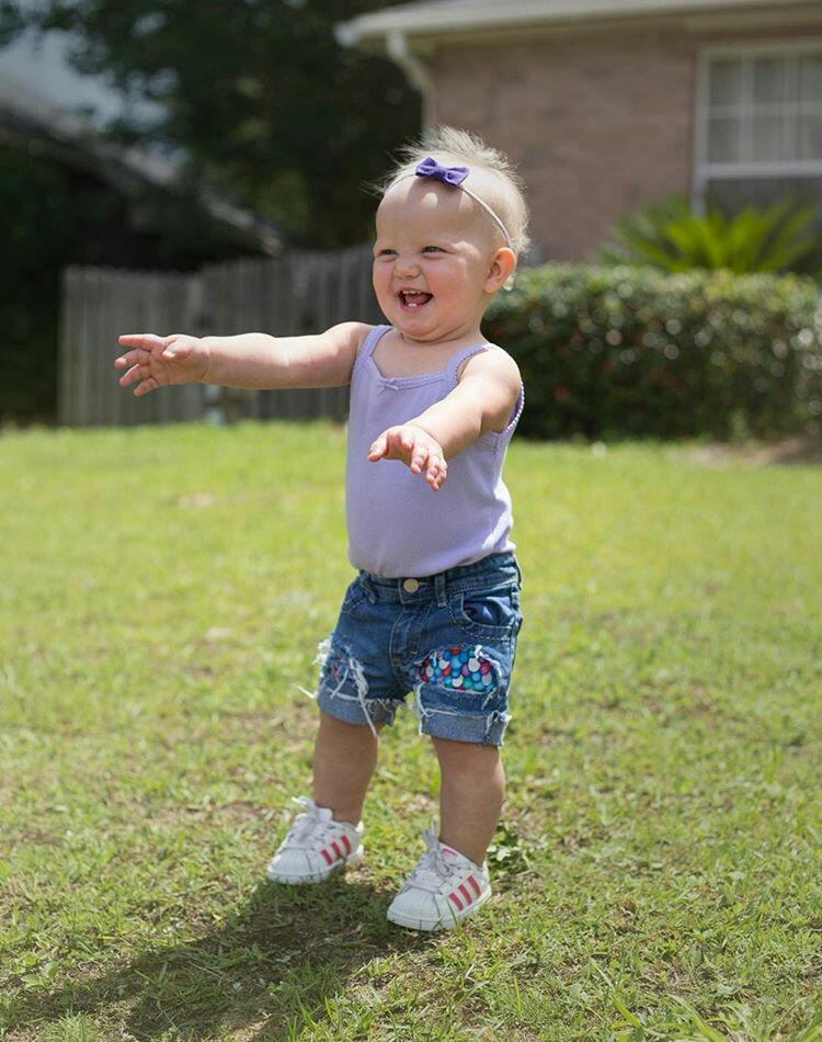 Rainbow Fish Girls Distressed jeans Shorts