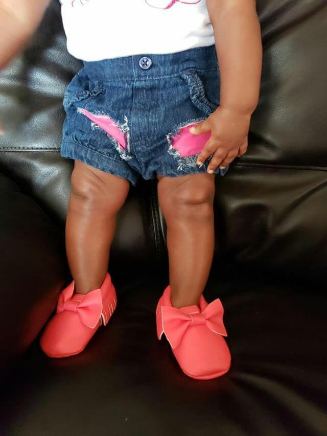 Girls Hot Pink Distressed Shorts