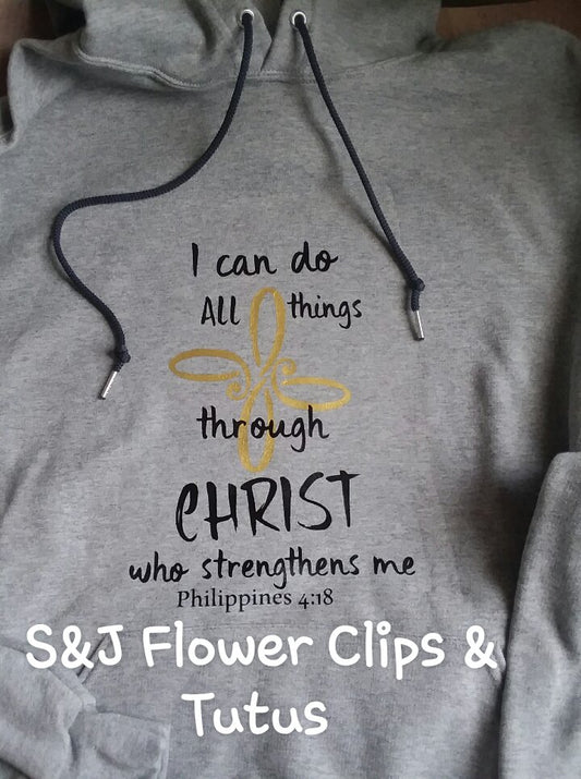 I Can Do All Things Through Christ Adult Hoodies Ladies Shirt