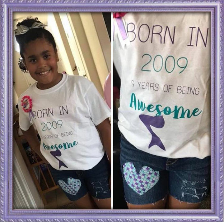 Mermiad Birthday Year Girls Shirt