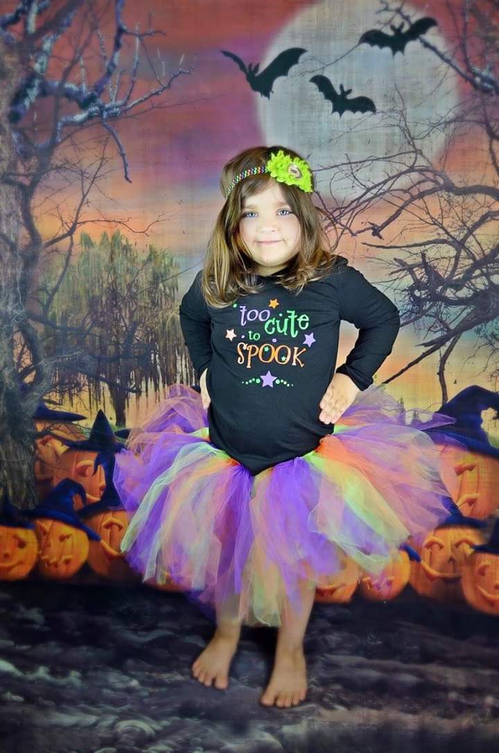 Too Cute to spook Halloween Tutu Outfit