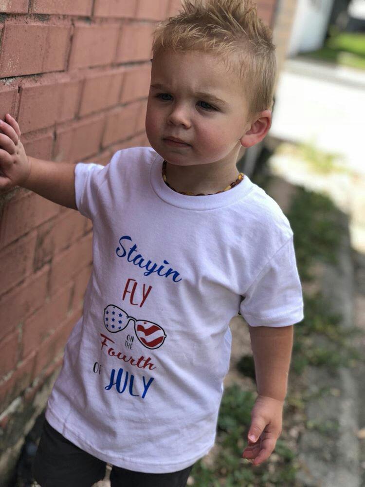 Stayin Fly For The Fourth Of July Boys Shirt 4th of July