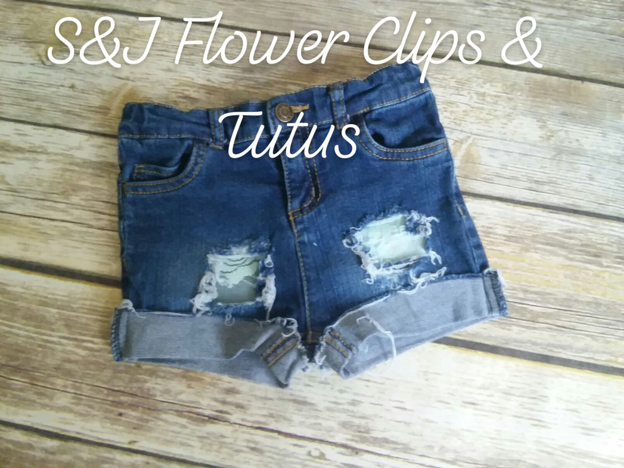 Girls Mint Lace Distressed Shorts