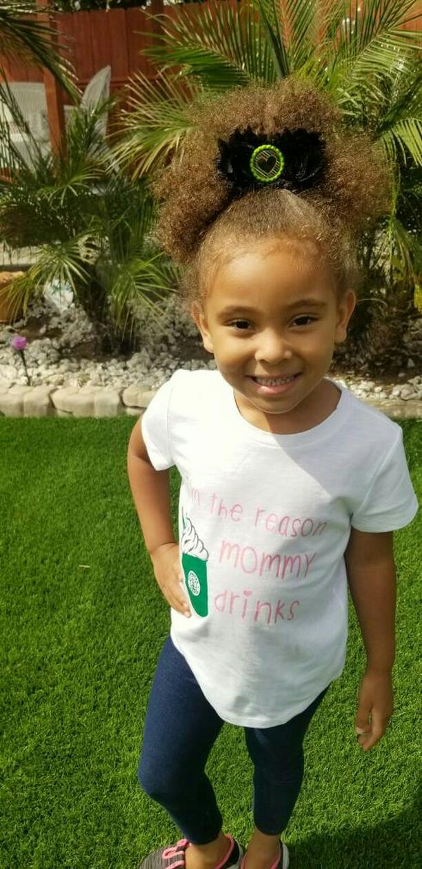 I'm the reason mommy drinks Starbucks Girls Shirt