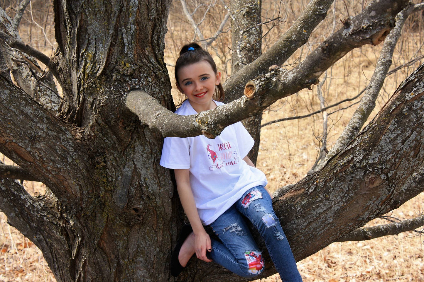 Troll Hair don't care Girls Shirt