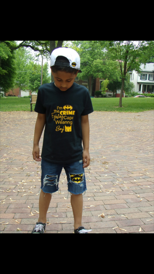 I'm The Crime Fighting Cape wearing boy Batman Boys Shirt