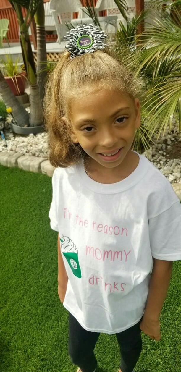 I'm the reason mommy drinks Starbucks Girls Shirt