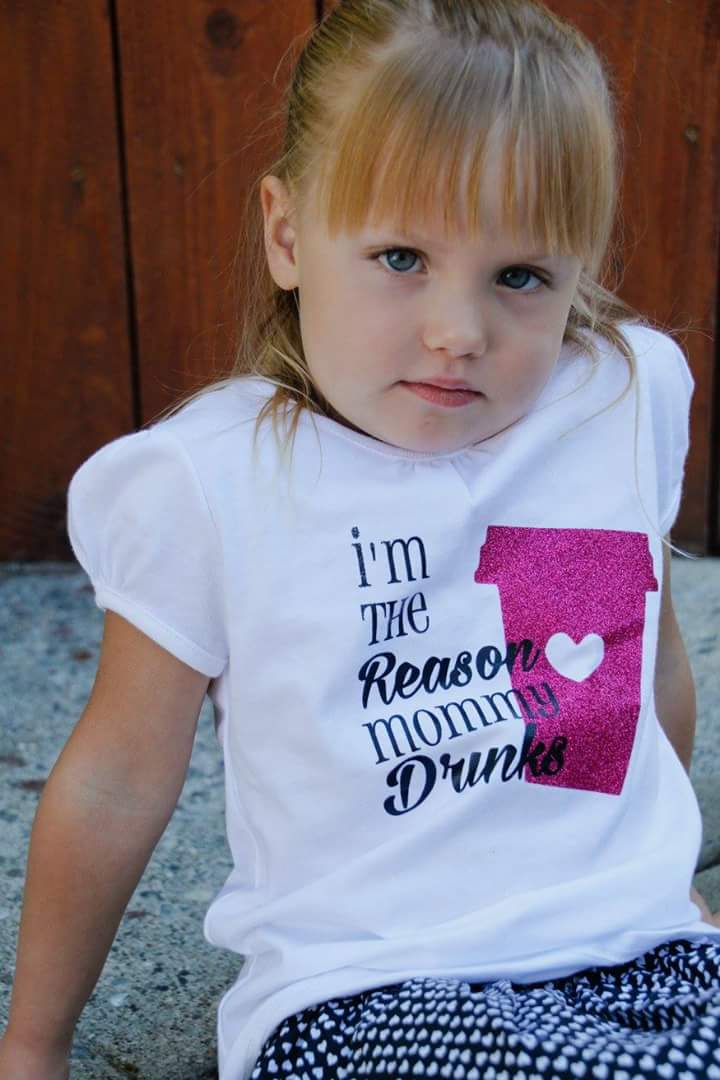 I'm the reason mommy drinks Girls Shirt