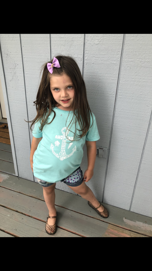 Ahoy Sail Anchor Girls Shirt