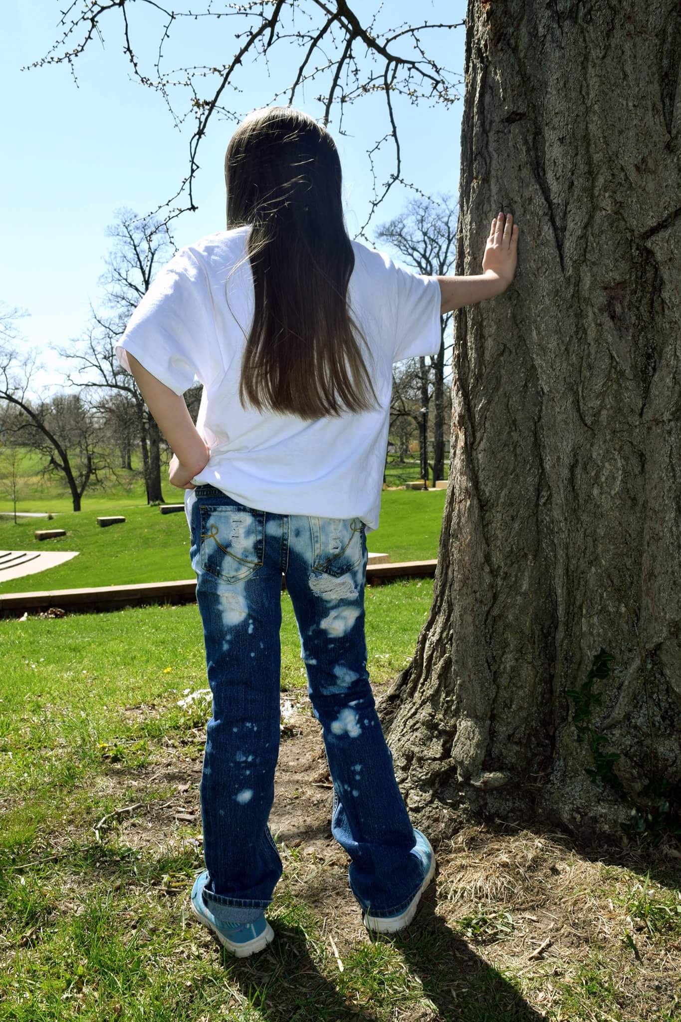 Girls "Ava" Distressed Jeans