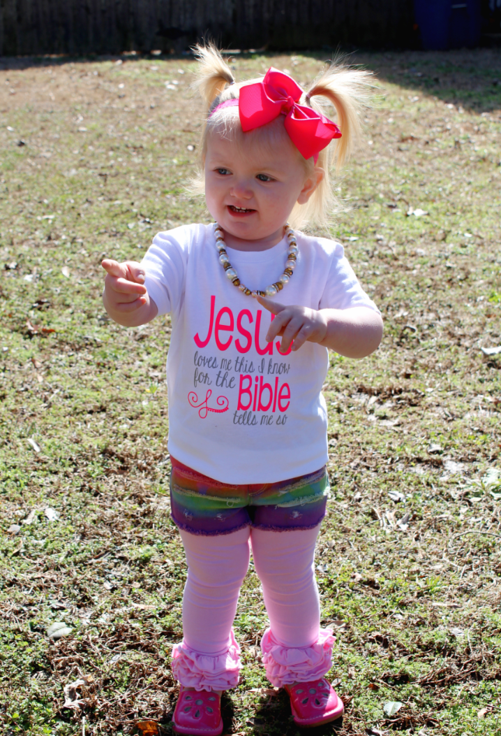 Jesus loves me this I know Girls Shirt