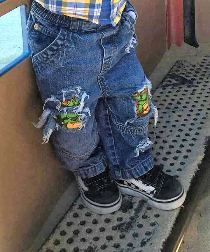 Ninja Turtles Boys Distressed Jeans