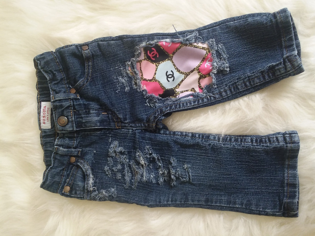 CC Girls Distressed Jeans Designer