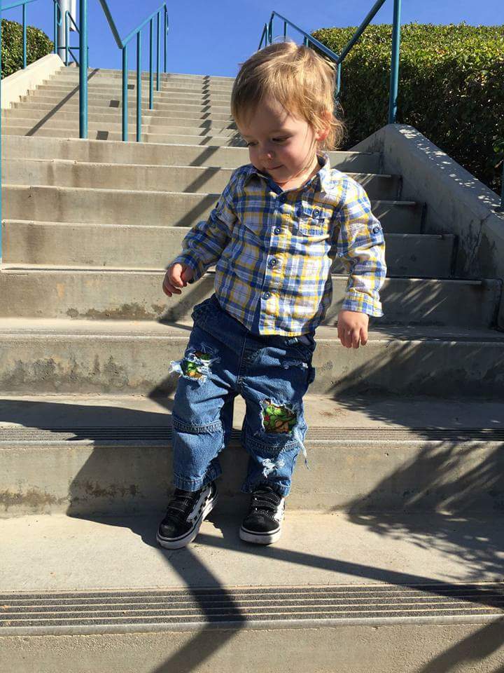 Ninja Turtles Boys Distressed Jeans