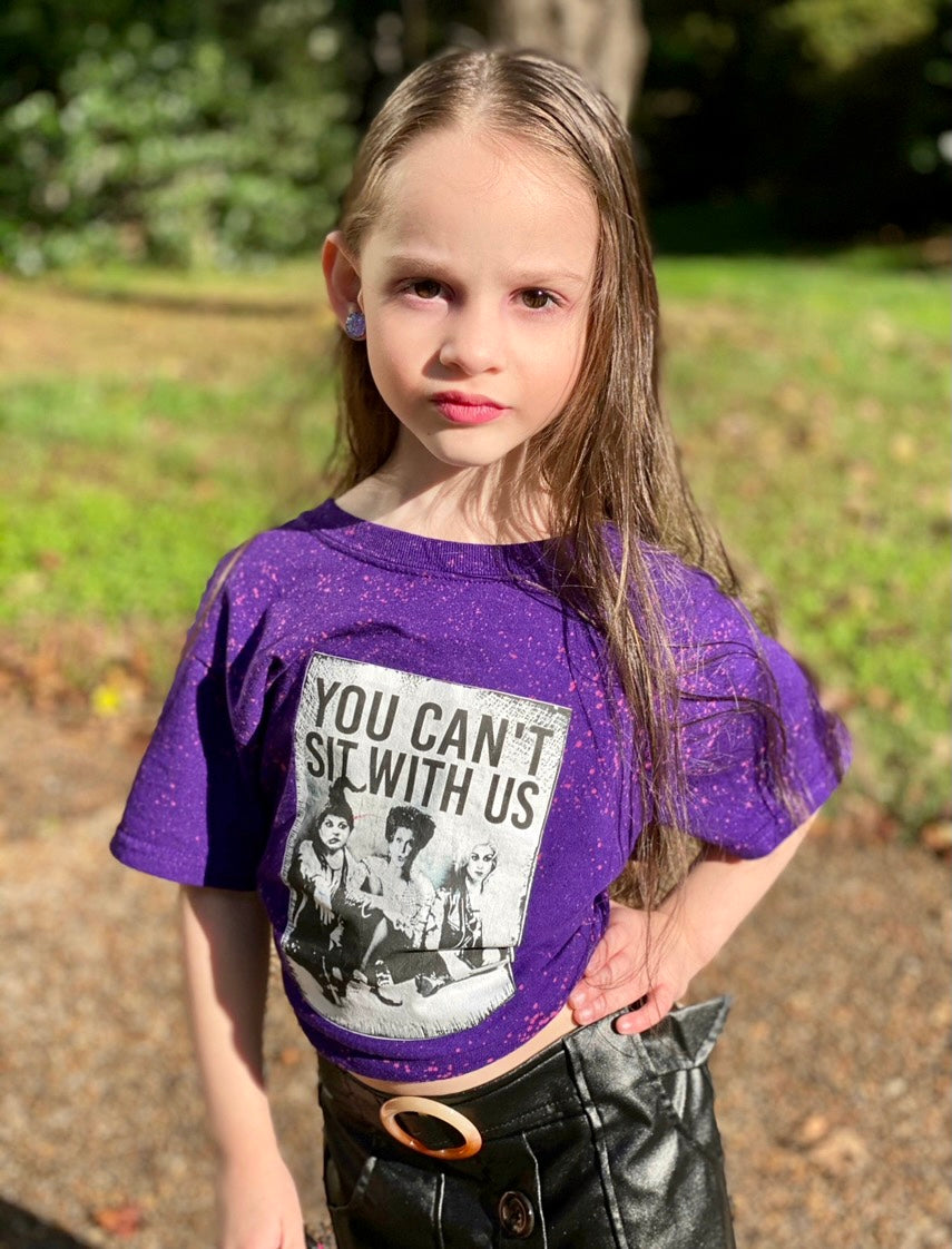 You can't sit with us Hocus Pocus Halloween Girls Shirt Ladies Shirt