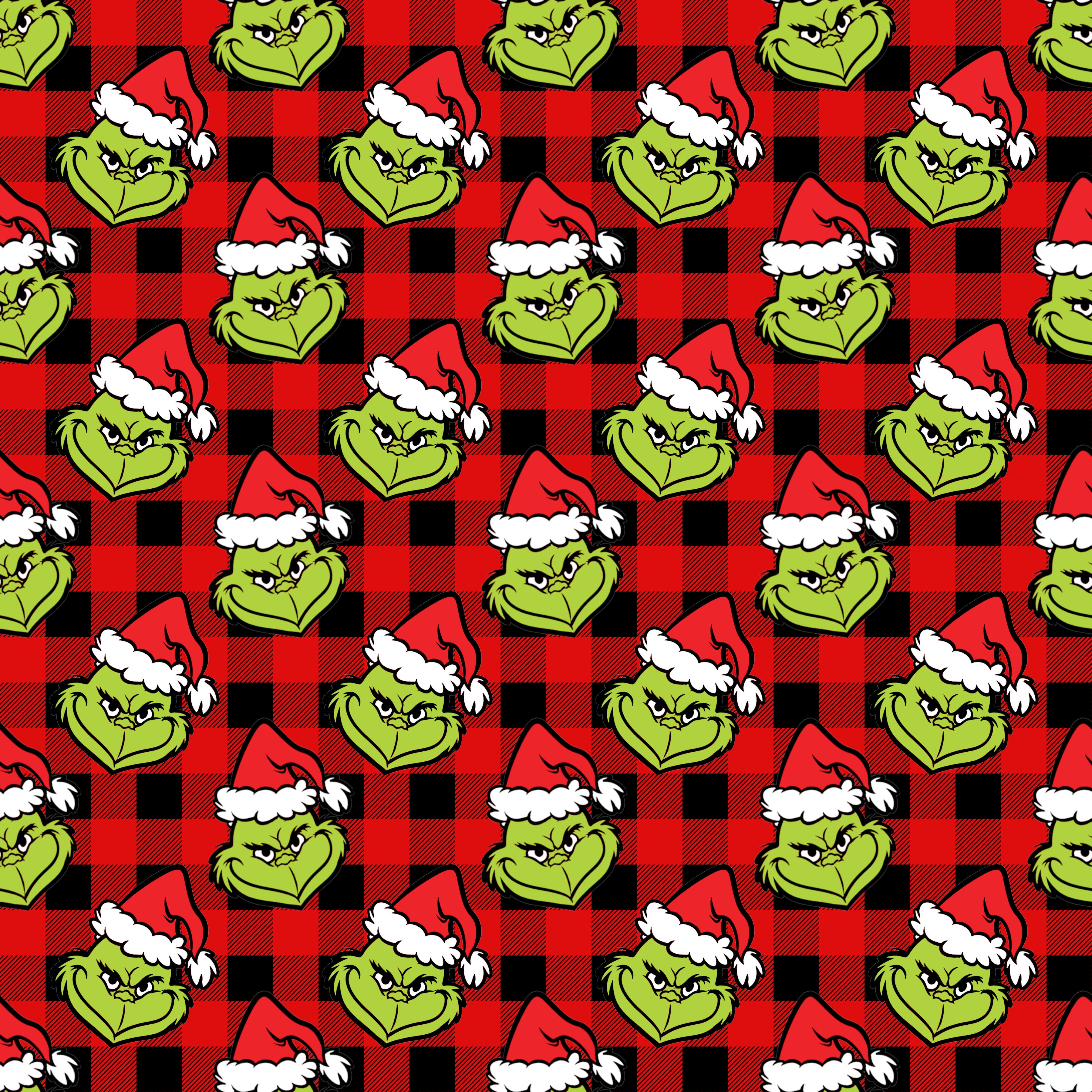 Grinch Buffalo Plaid Handmade Christmas