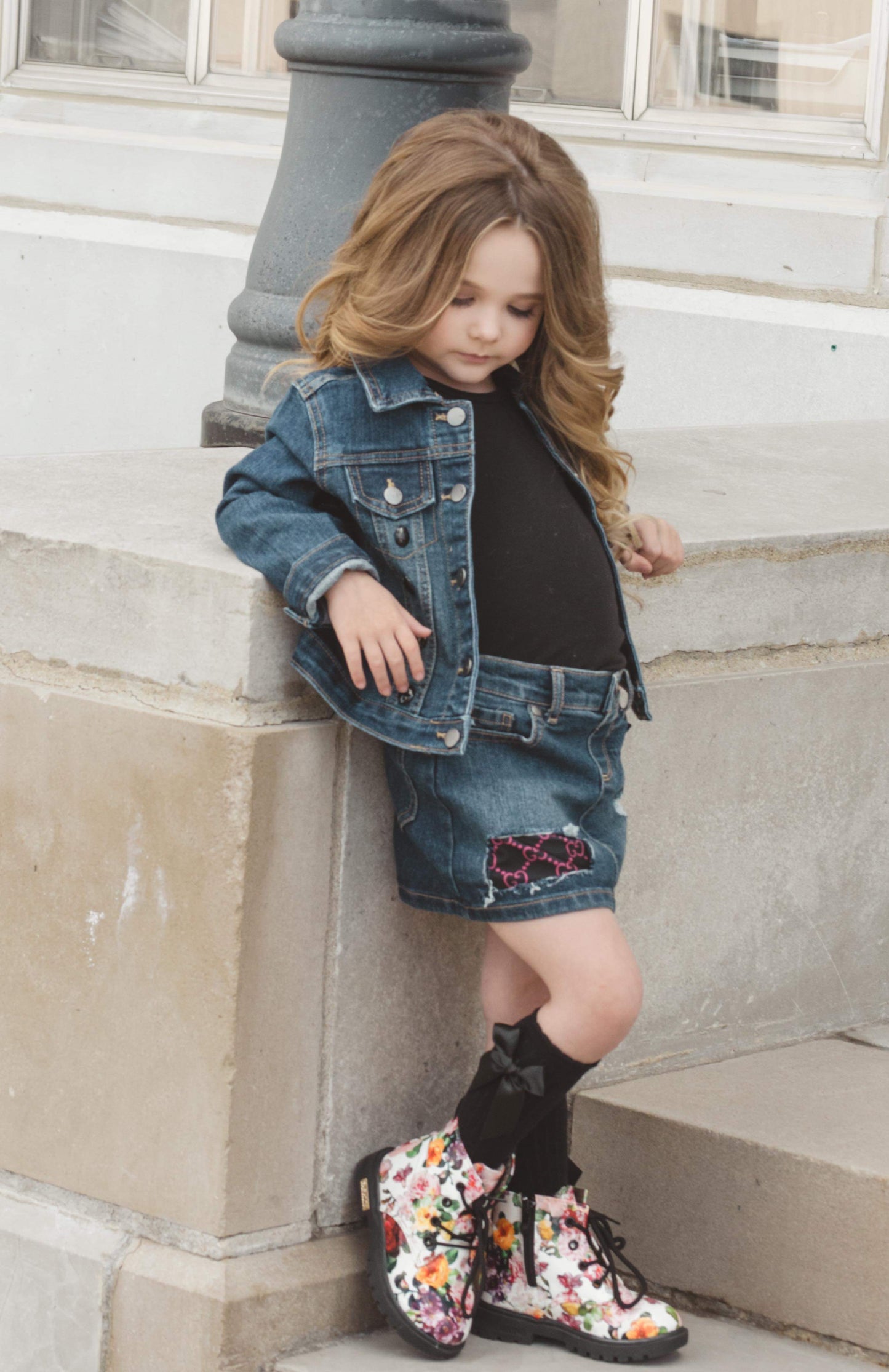 Gucci Denim Outfit Sets Girls designer