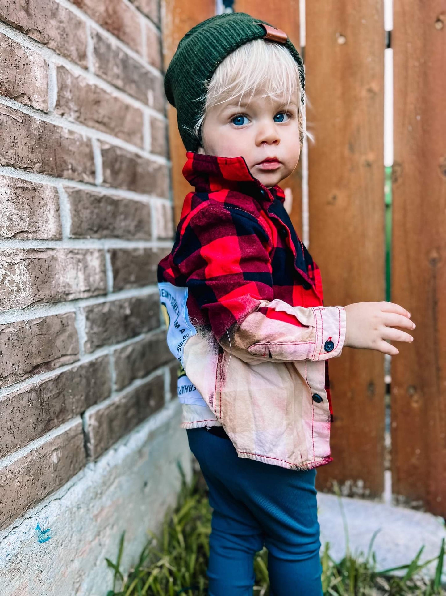 Grinch Flannel With Patch Christmas