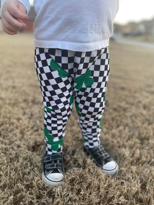 Checker Clover St. Patricks Handmade