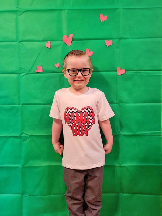 Mama's Boy Valentines Boys Shirt