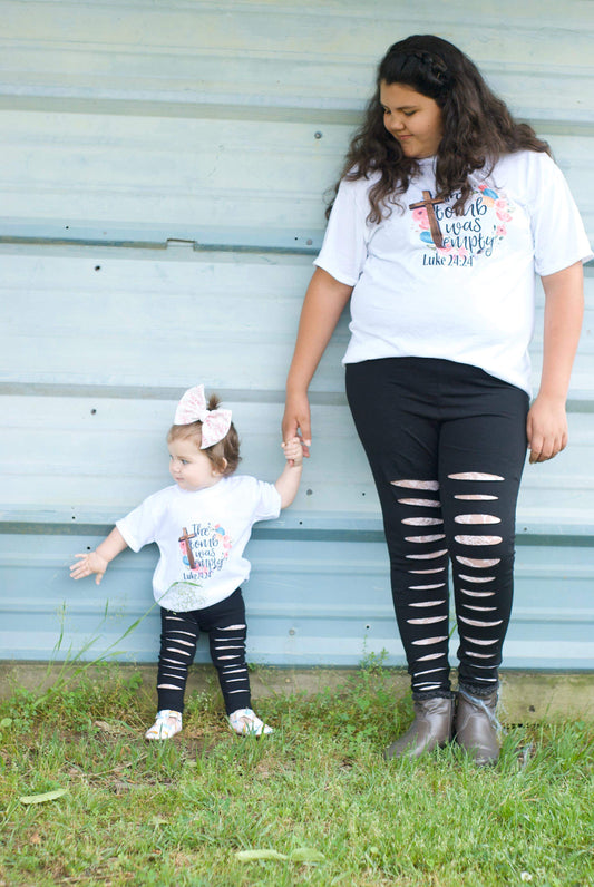 The Tomb Was Empty Easter Girls Shirts Ladies Shirt