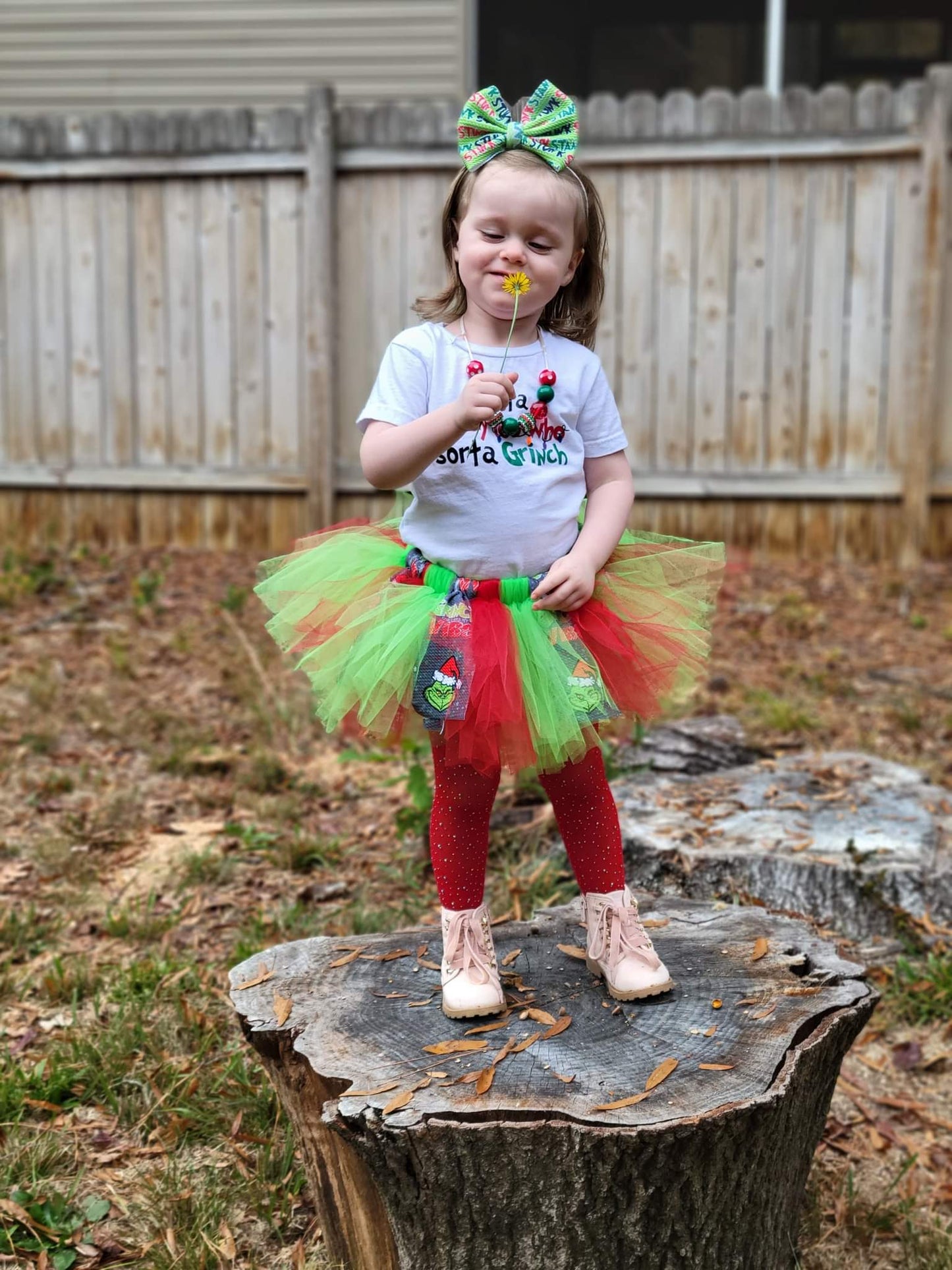 Grinch Vibes Tutu Christmas
