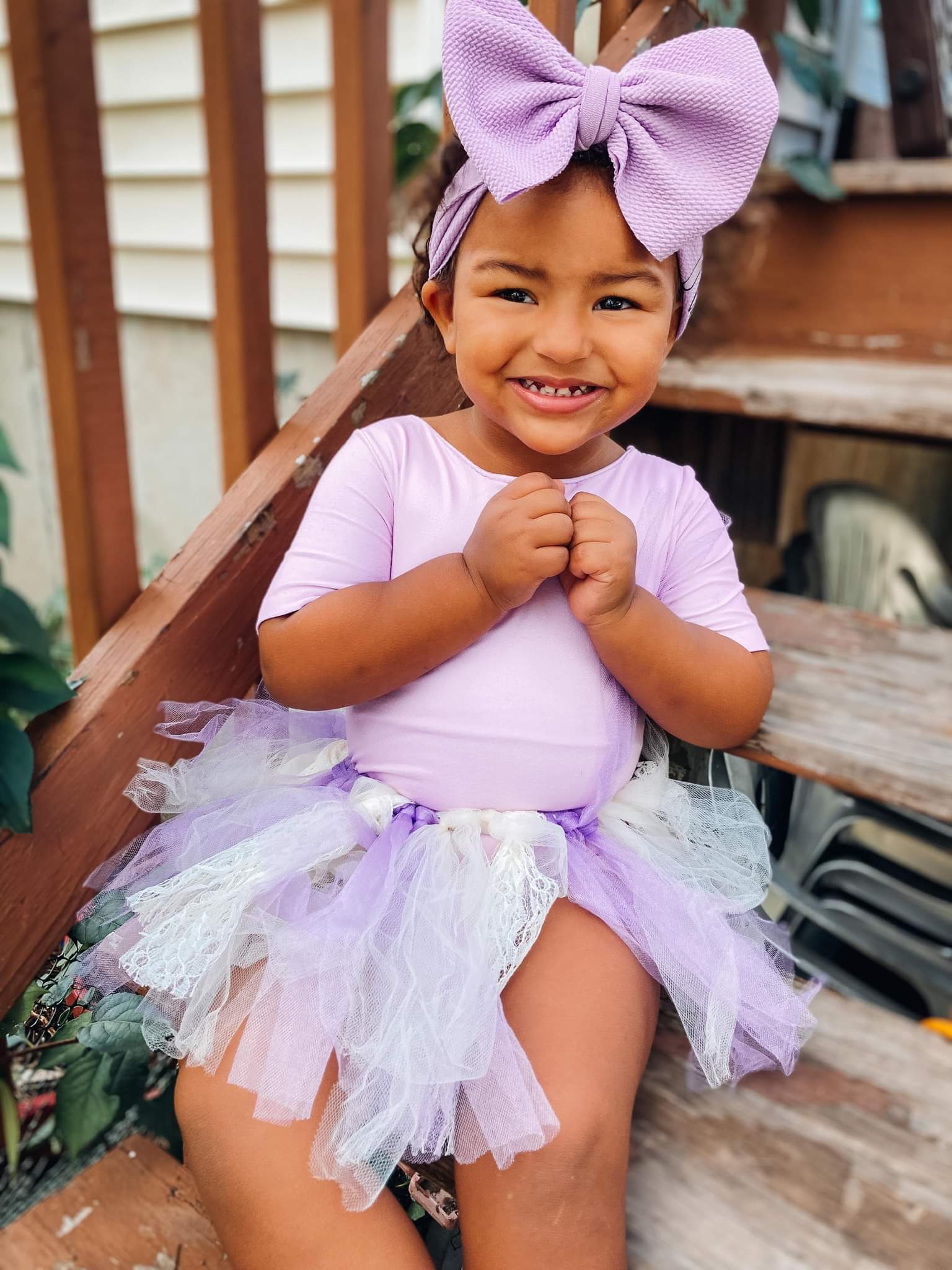 Ivory Lace, Light Purple, Tan Tutu