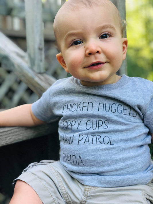 Chicken Nuggets Sippy Cup Paw Patrol Mama Girls Shirt Boys Shirt