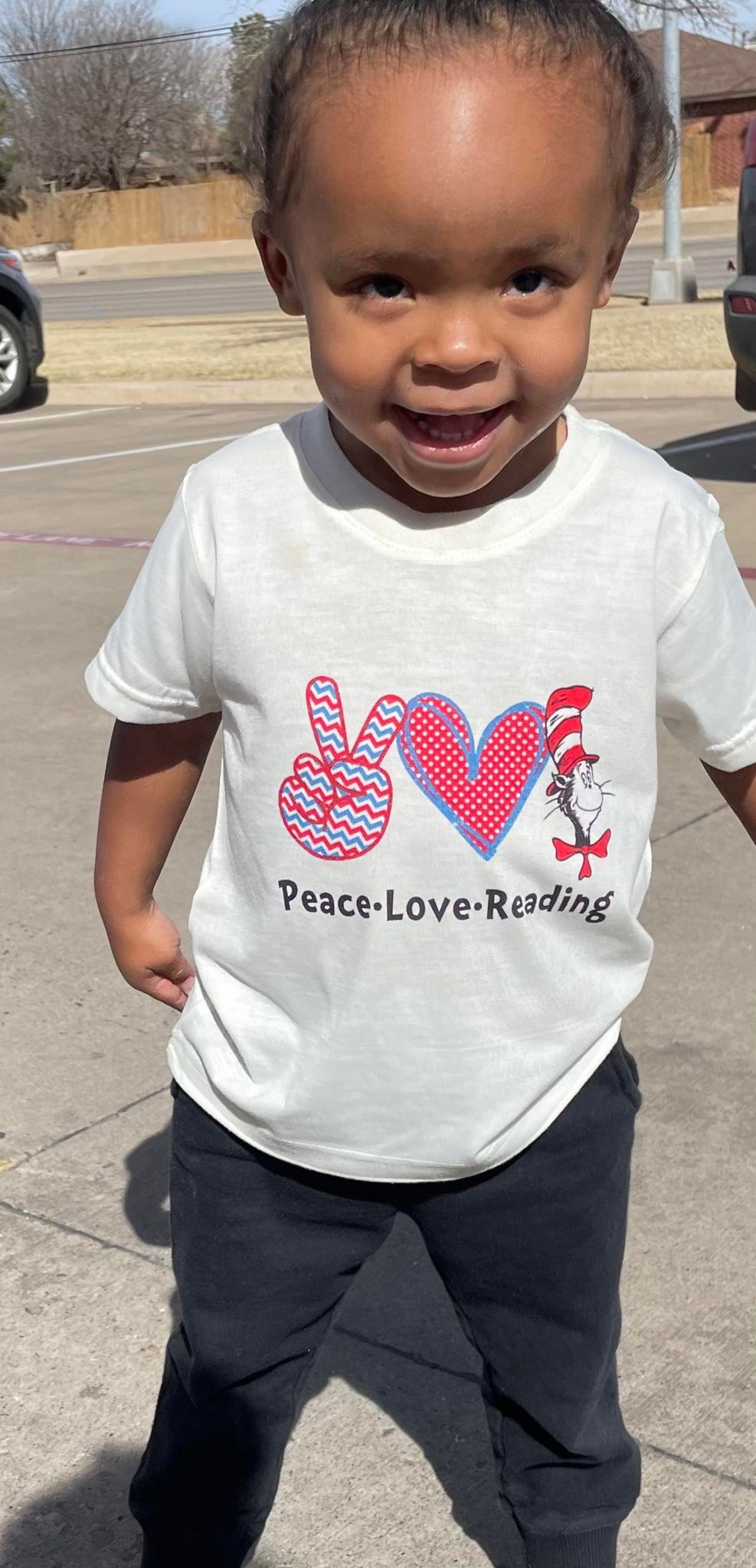 Dr. Seuss Peace Love Reading Girls Shirt Boys Shirt