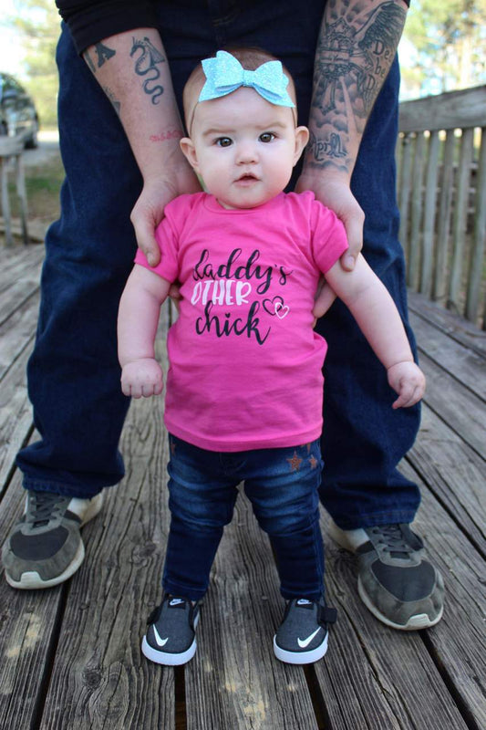 Daddy's Other Chick Valentines Girls Shirt