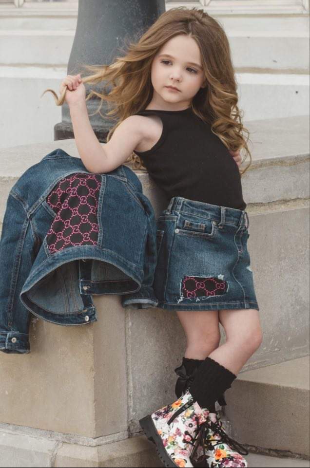 Gucci Denim Outfit Sets Girls designer