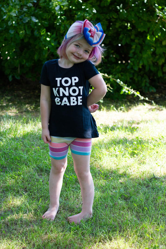 Top Knot Babe Girls Shirt
