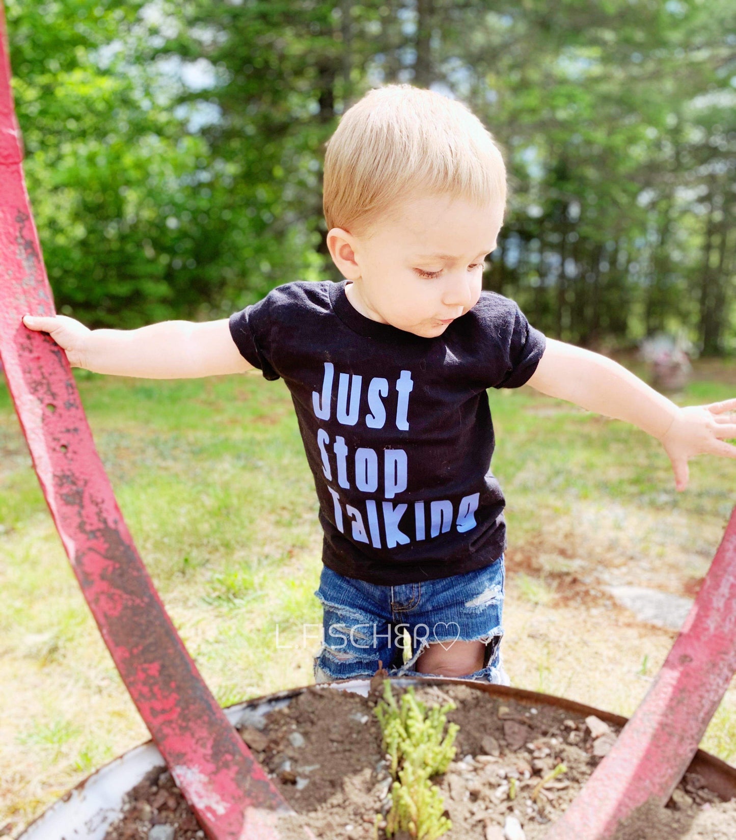 Just Stop Talking Boys Shirt Girls Shirt