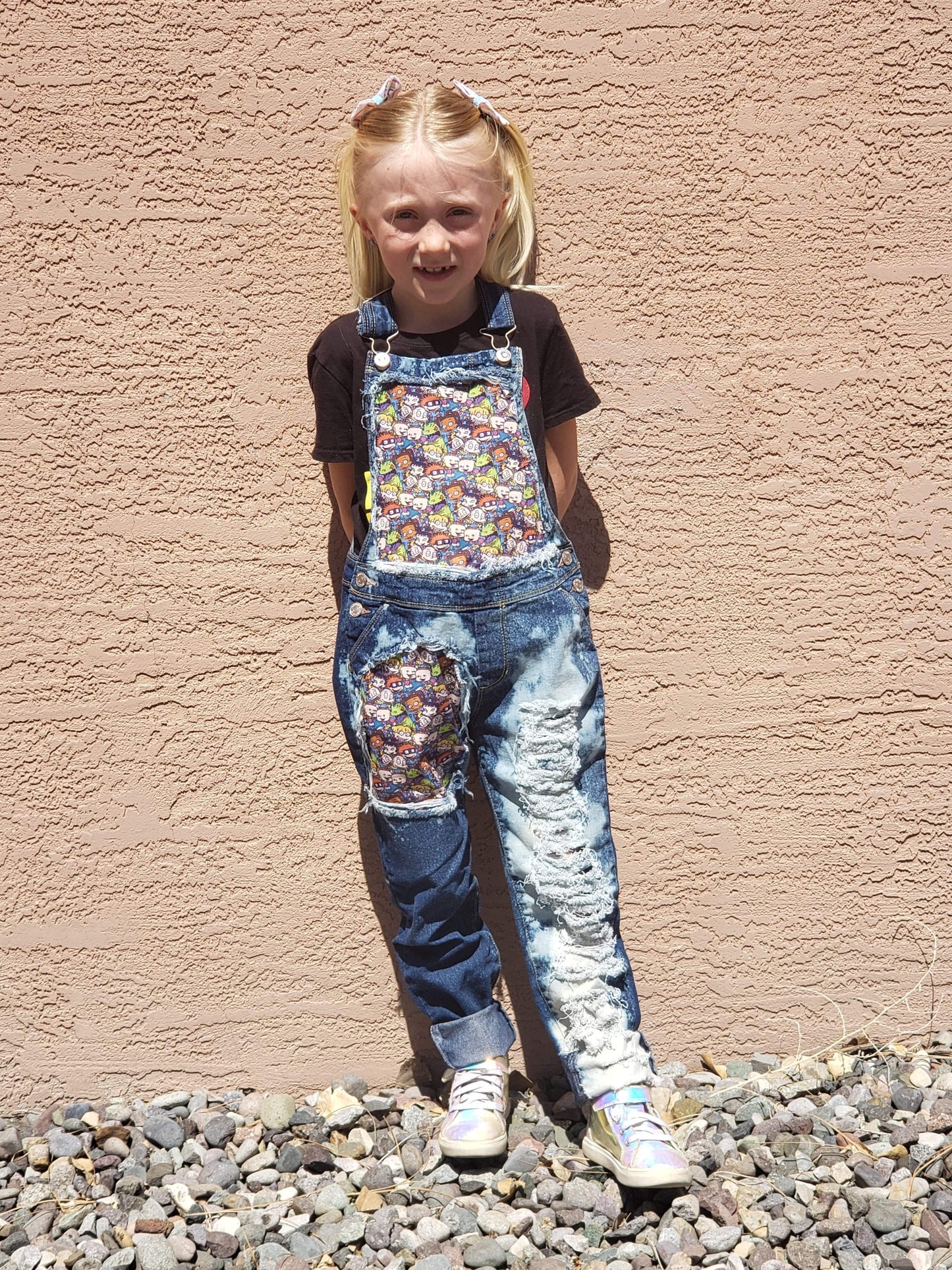 Rugrats Distressed Overalls Jumper Girls Boys