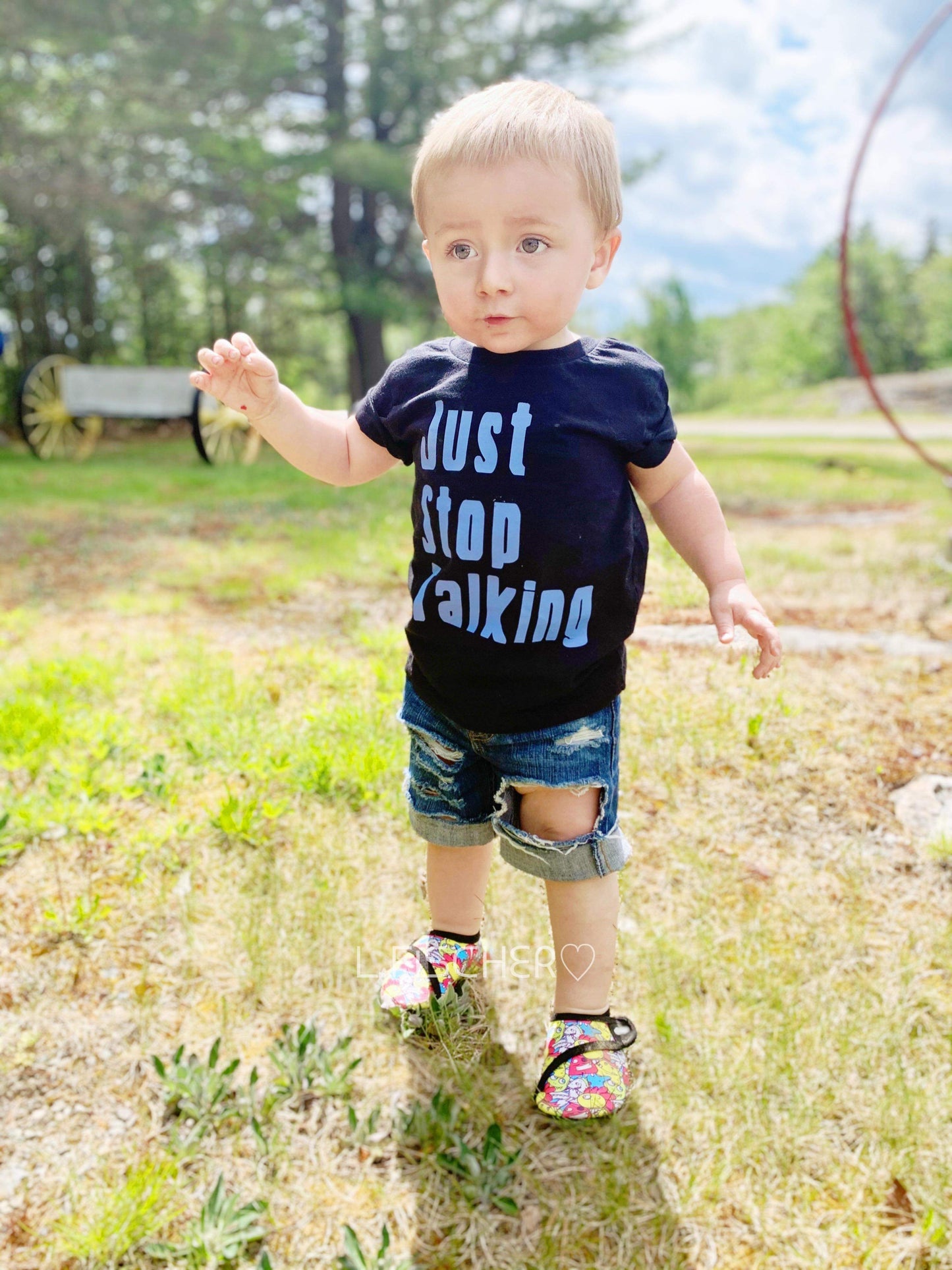 Just Stop Talking Boys Shirt Girls Shirt