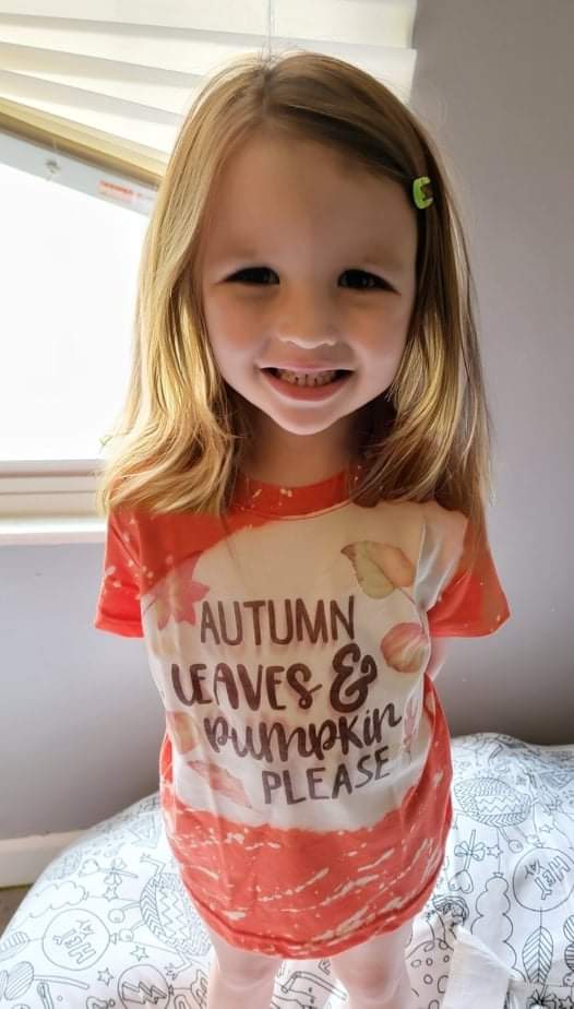 Autumn Leaves & Pumpkin Please Thanksgiving Fall Girls Shirt