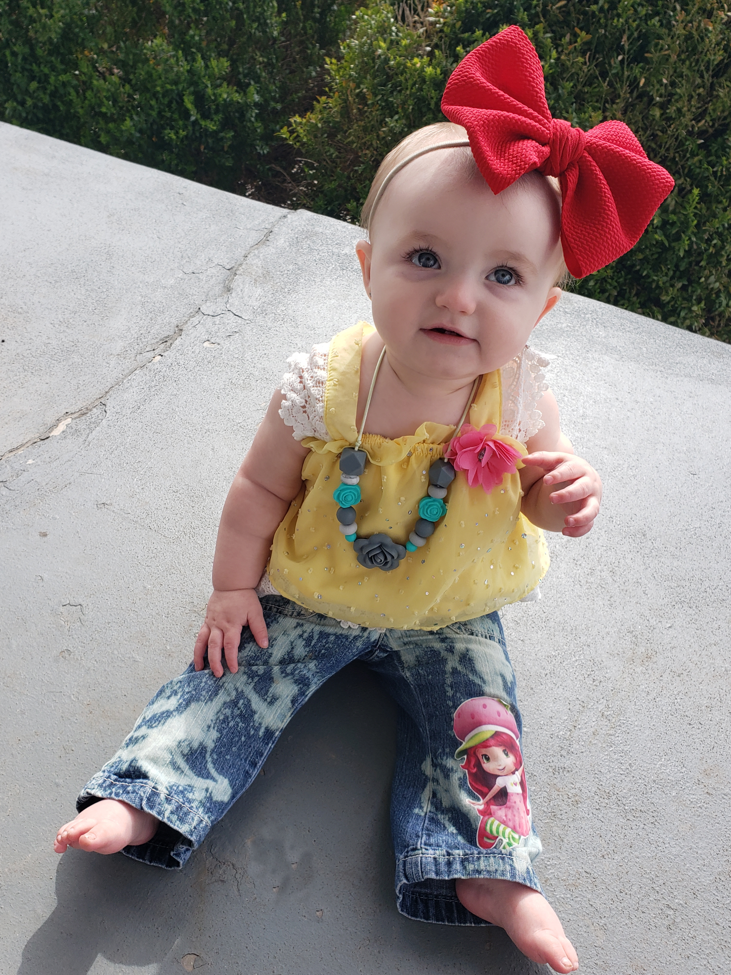 Strawberry Shortcake Girls Distressed Jeans