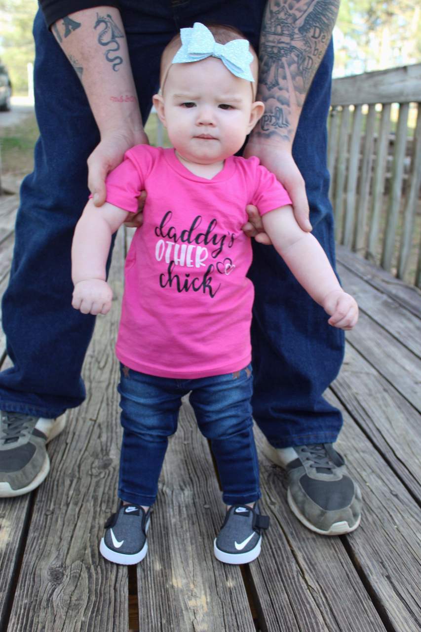 Daddy's Other Chick Valentines Girls Shirt