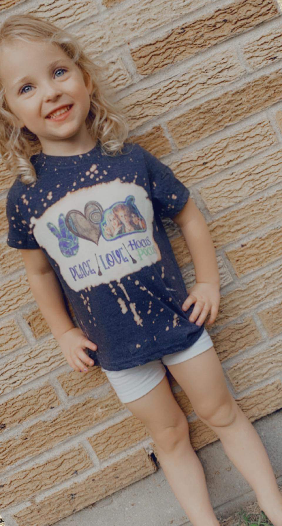 Peace Love Hocus Pocus Girls Shirt Halloween