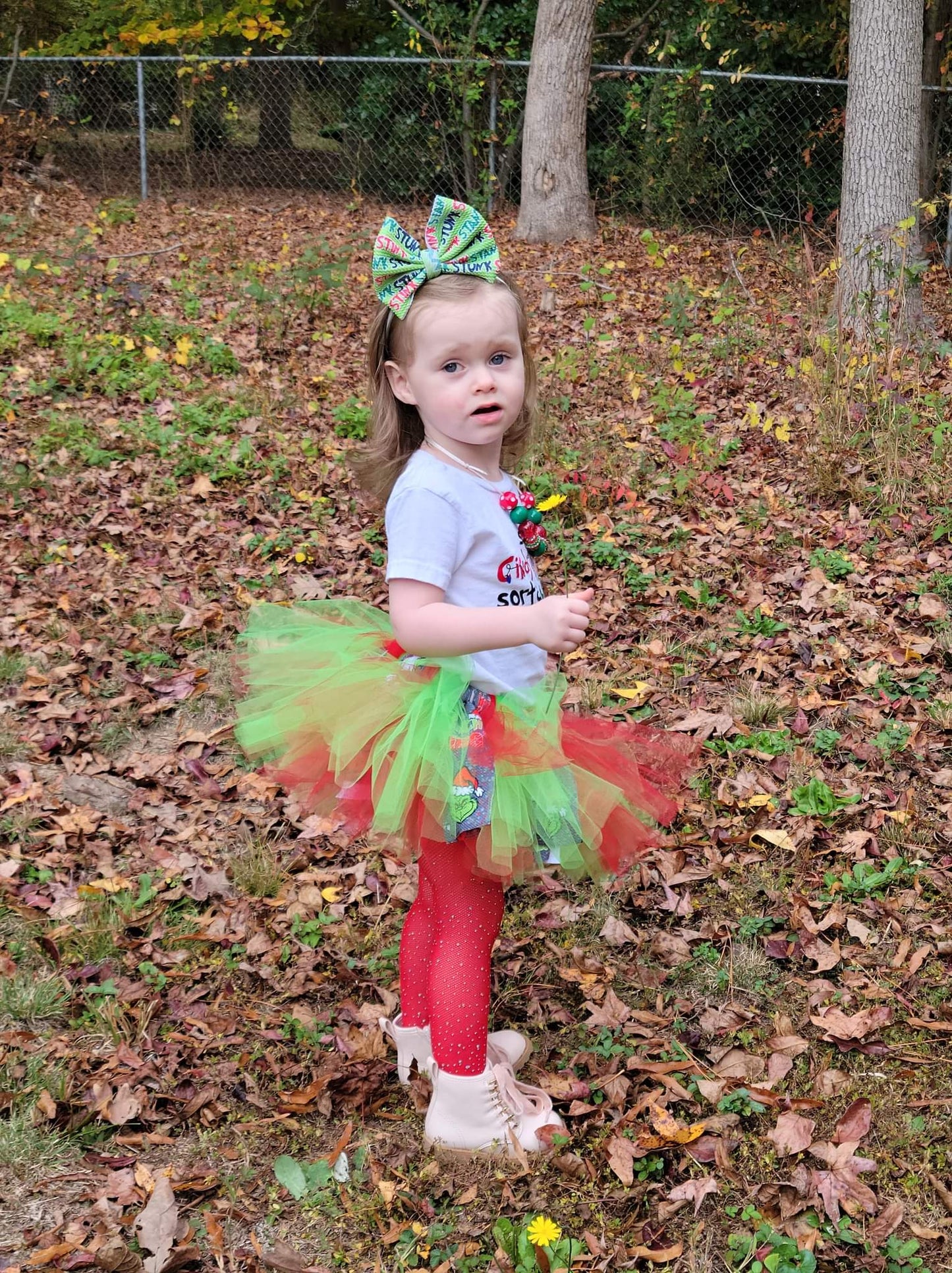 Grinch Vibes Tutu Christmas