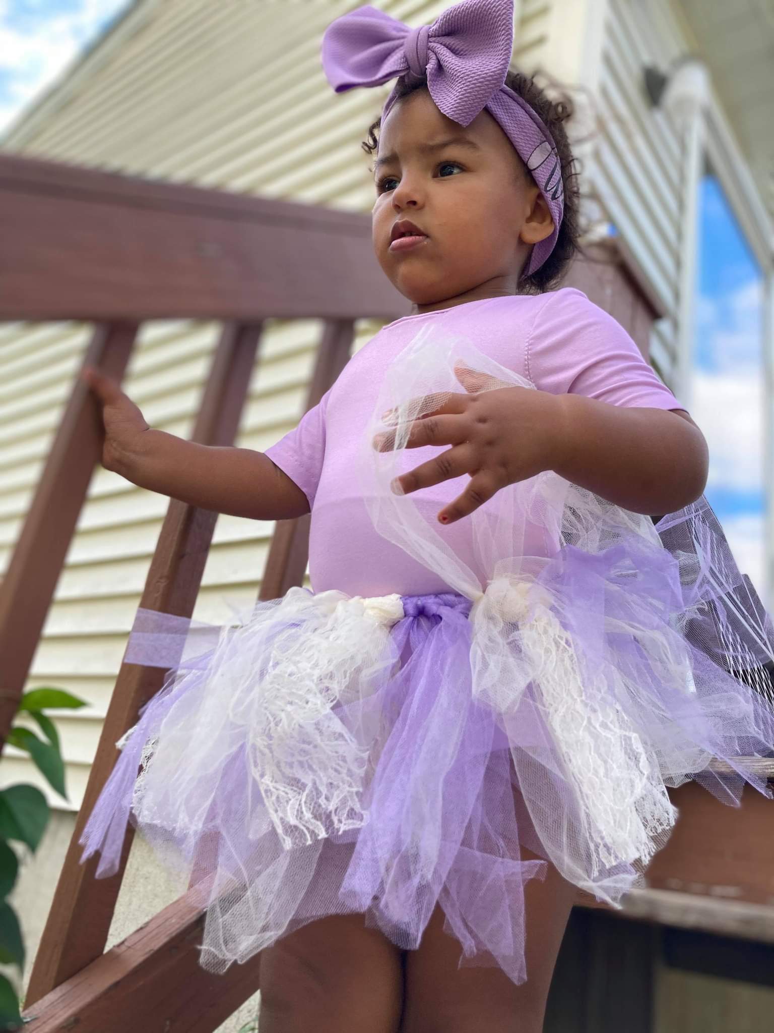 Ivory Lace, Light Purple, Tan Tutu