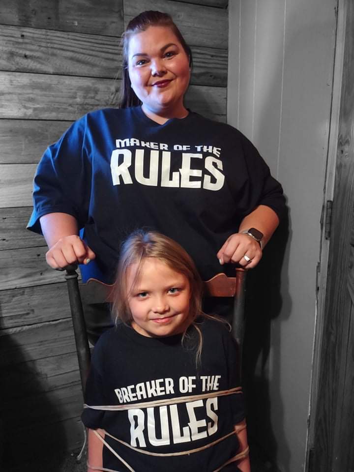 Maker Of The Rules Breaker Of The Rules Mommy and Me Adult Ladies Shirt Girls Shirt Boys Shirt Mens Shirt