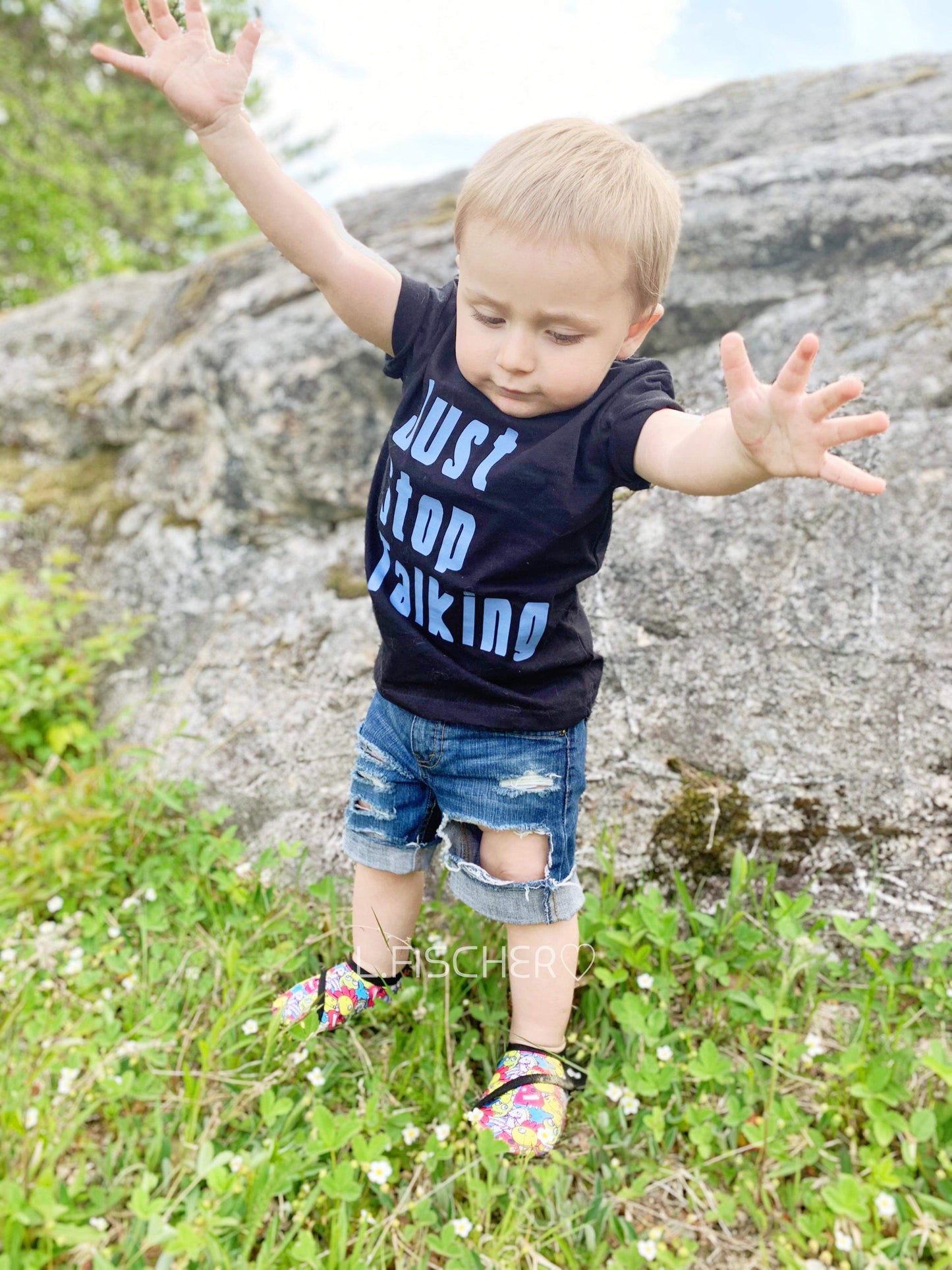 Just Stop Talking Boys Shirt Girls Shirt