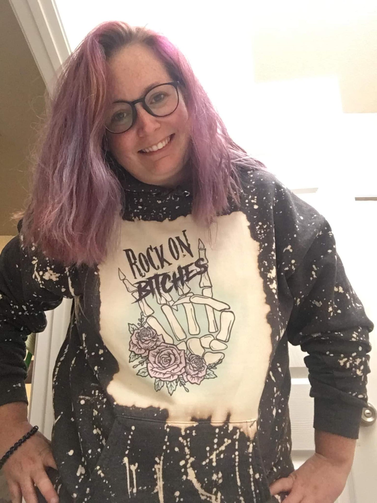 Rock on Bitches Ladies Shirt Girls Shirt