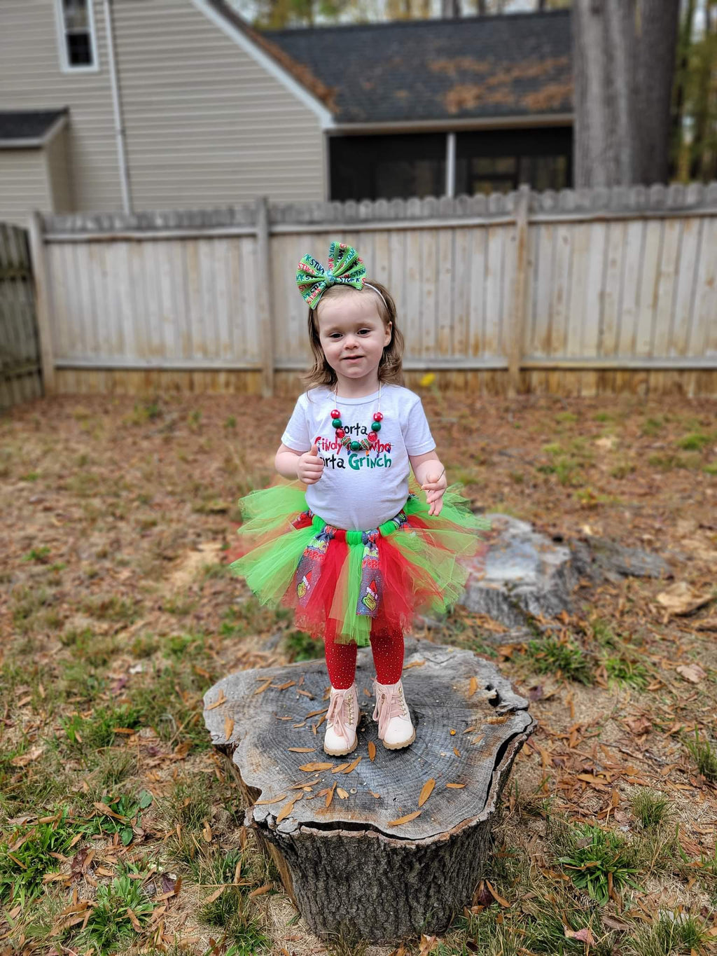 Grinch Vibes Tutu Christmas