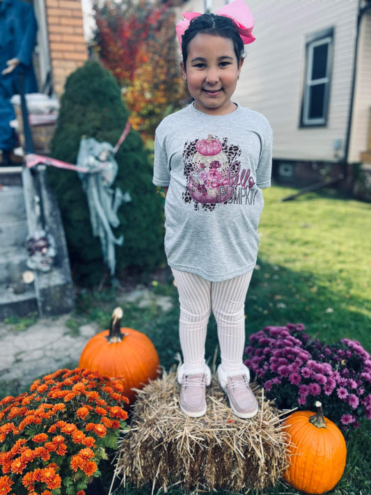 Hello Pumpkin Fall Girls Shirt Thanksgiving