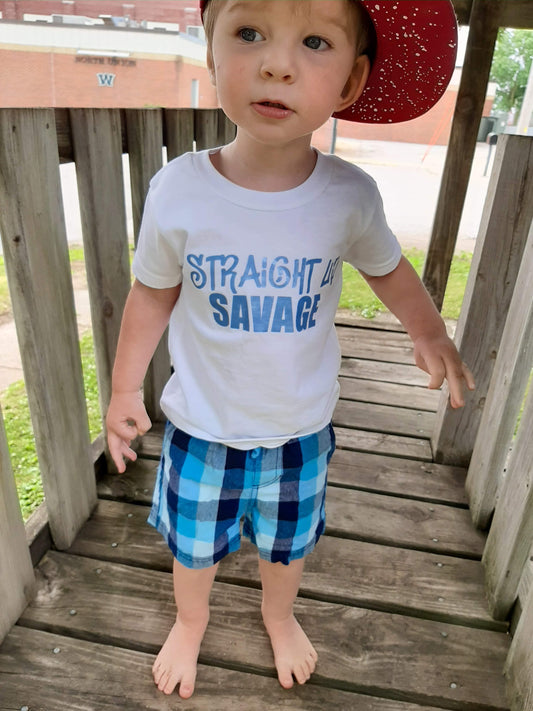 Straight Up Savage Girls Shirt Boys Shirt