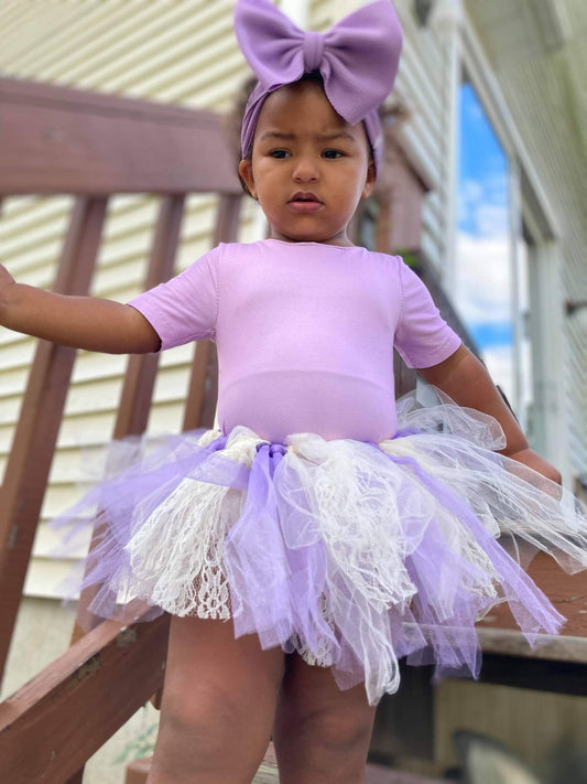 Ivory Lace, Light Purple, Tan Tutu