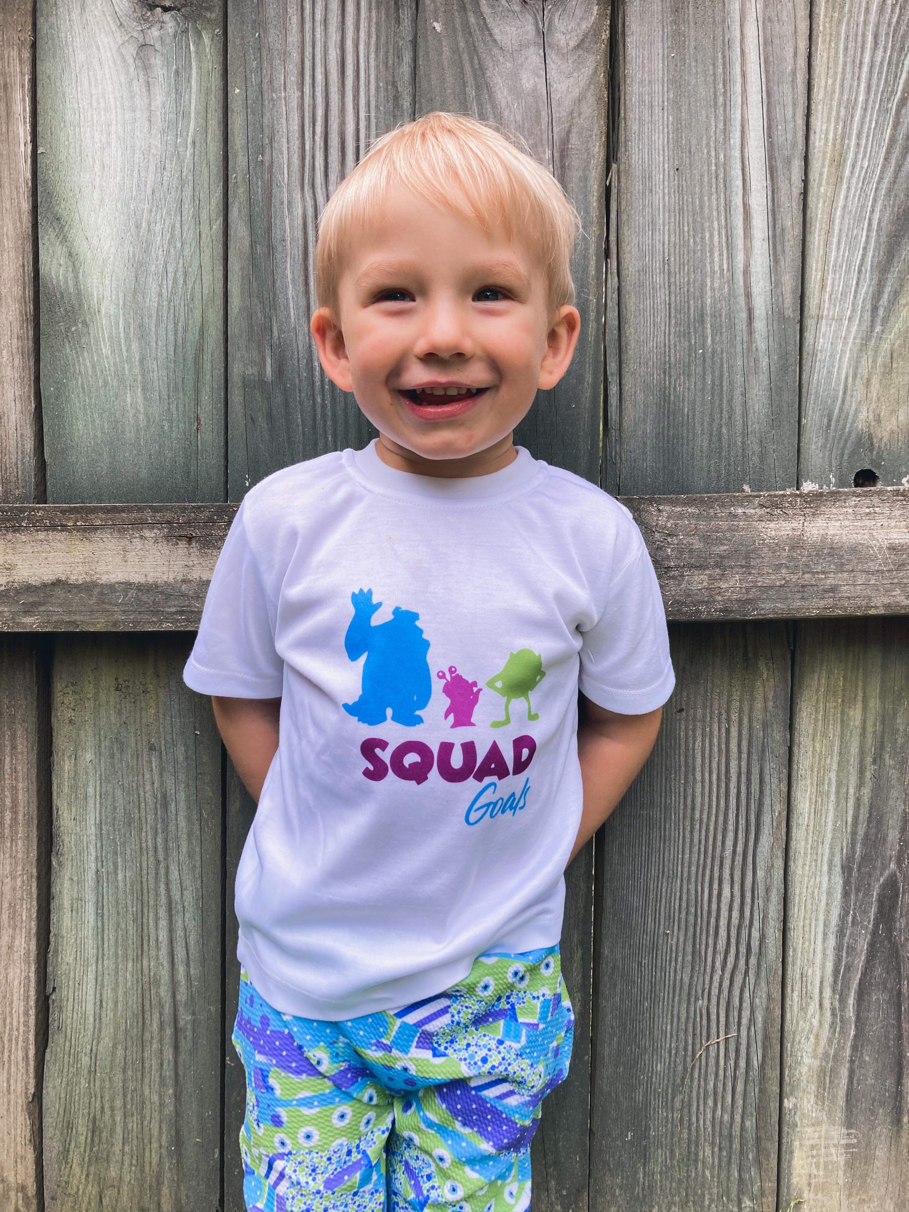 Squad Goals Monsters Inc Boys Shirt Girls Shirt Ladies Shirt Mens Shirt